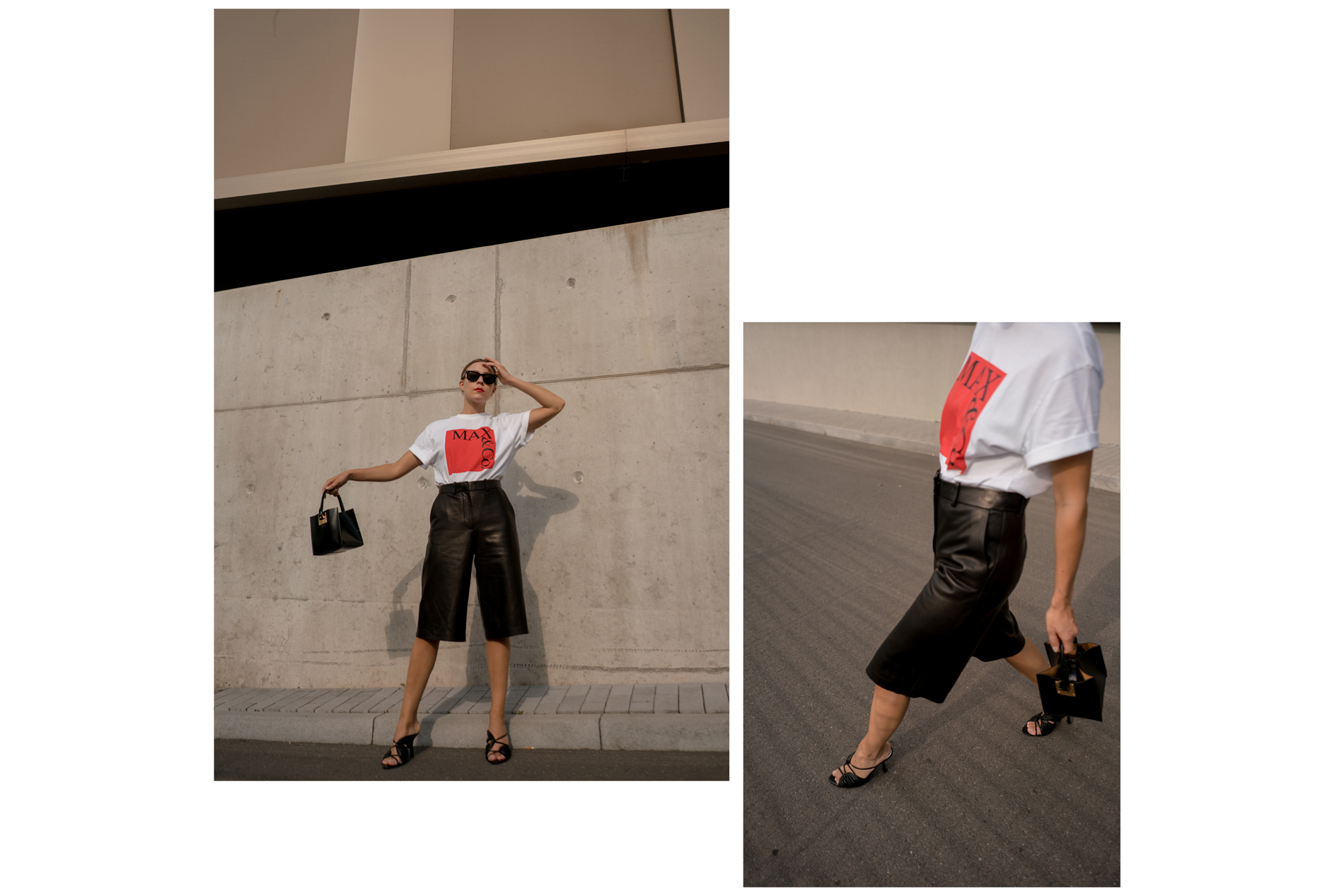 Arket Leather Bermudas-Leder Bermuda Shorts-Max&Co Shirt-Sophie Hulme Handtasche-Sariety-Modeblog Deutschland-fashion blog Germany-Sariety.com-Sarah Czok-Sarah Schaefer-Modeblog München-Fashionblog München